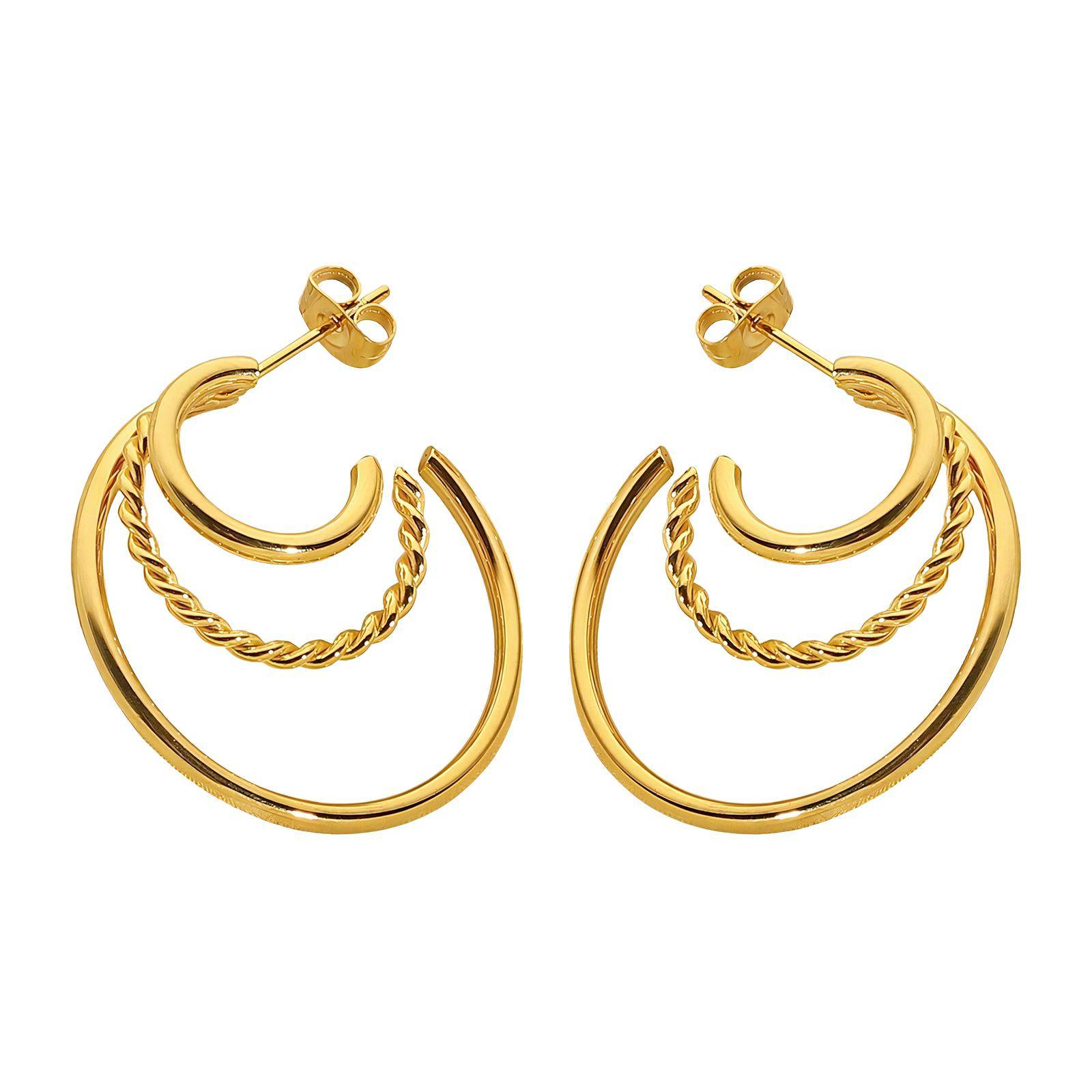 18K gold plated Stainless steel earrings, Intensity SKU 853914