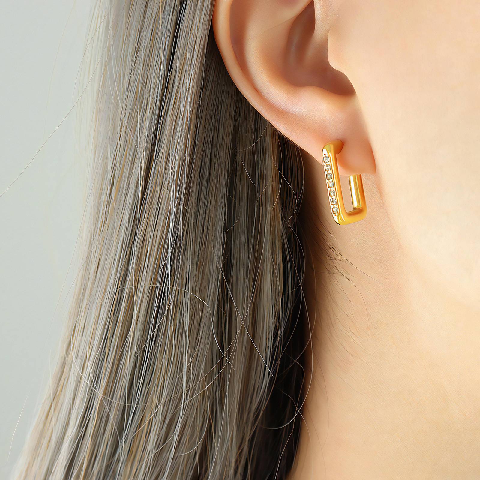 K Gold Plated Stainless Steel Earrings Intensity Sku