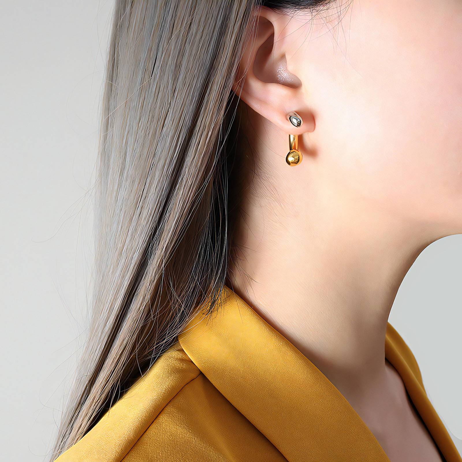 K Gold Plated Stainless Steel Earrings Intensity Sku