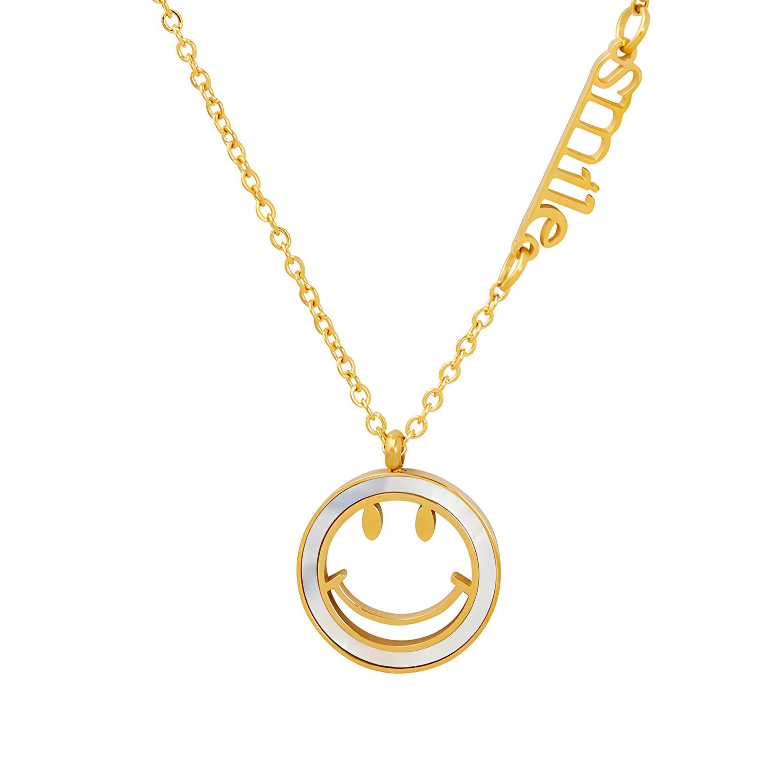 18K gold plated Stainless steel "Smile" necklace, Intensity SKU 86730