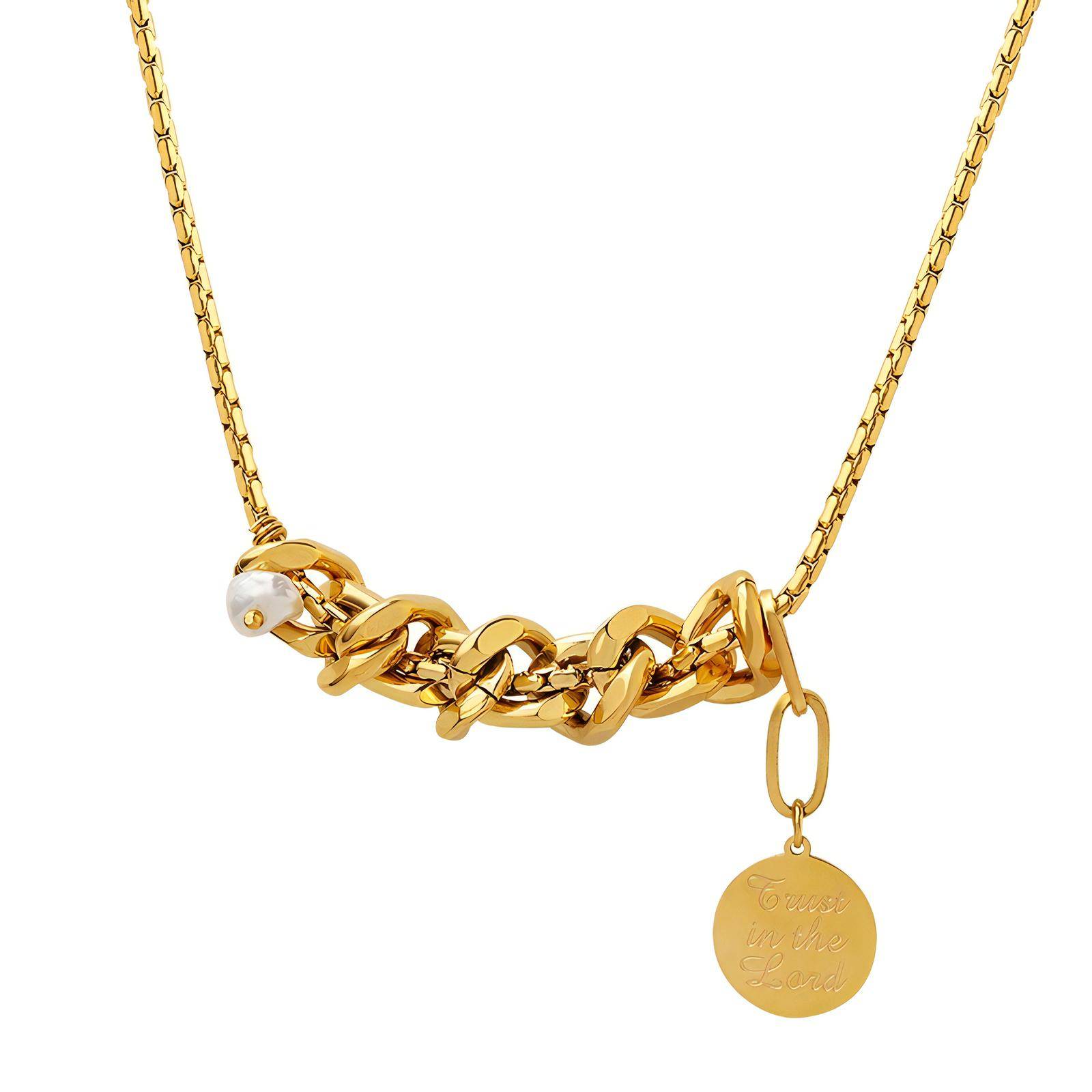 18K gold plated Stainless steel necklace, Intensity SKU 852584 wholesale supplier Glozzo