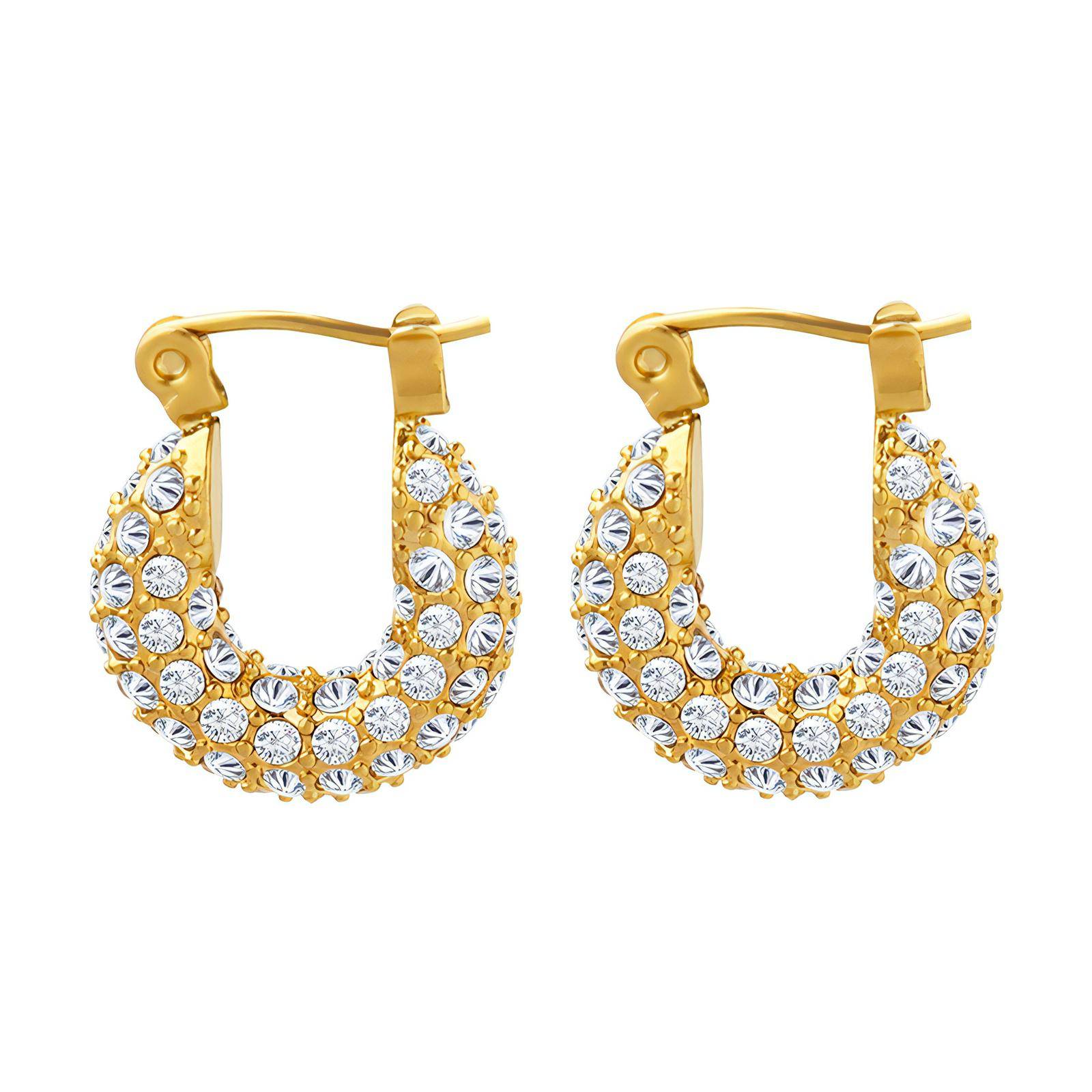 18K gold plated Stainless steel earrings, Intensity SKU #84939-4 ...