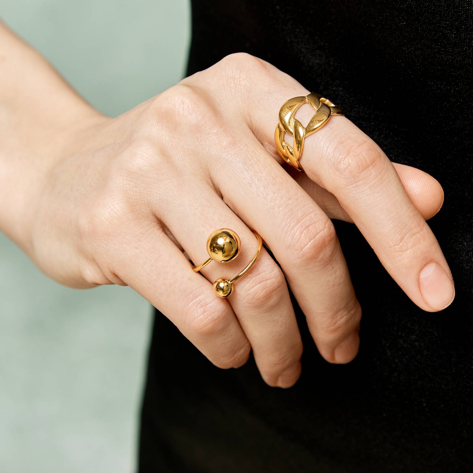 18K gold plated Stainless steel 
