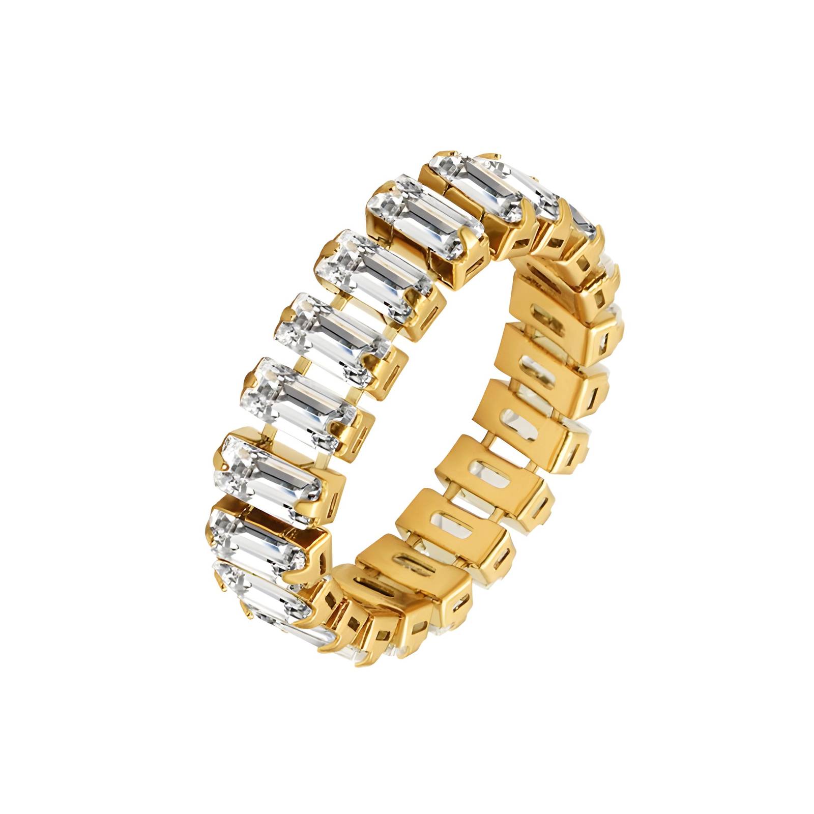 18K gold plated Stainless steel finger ring, Intensity SKU #85899-0 ...