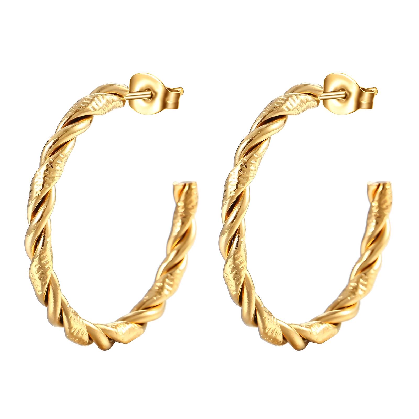 18K gold plated Stainless steel earrings, Intensity SKU #87214-0 ...