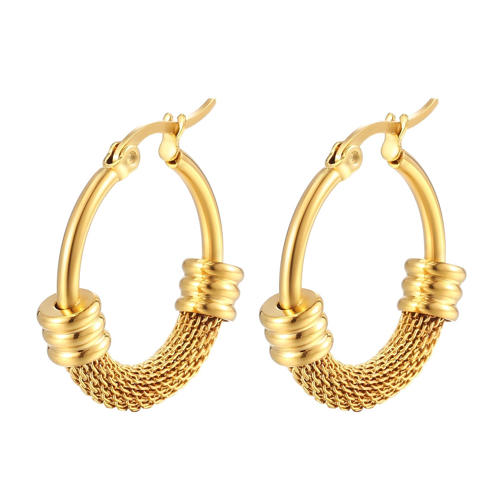 18K gold plated Stainless steel earrings, Intensity SKU #87228-0 ...