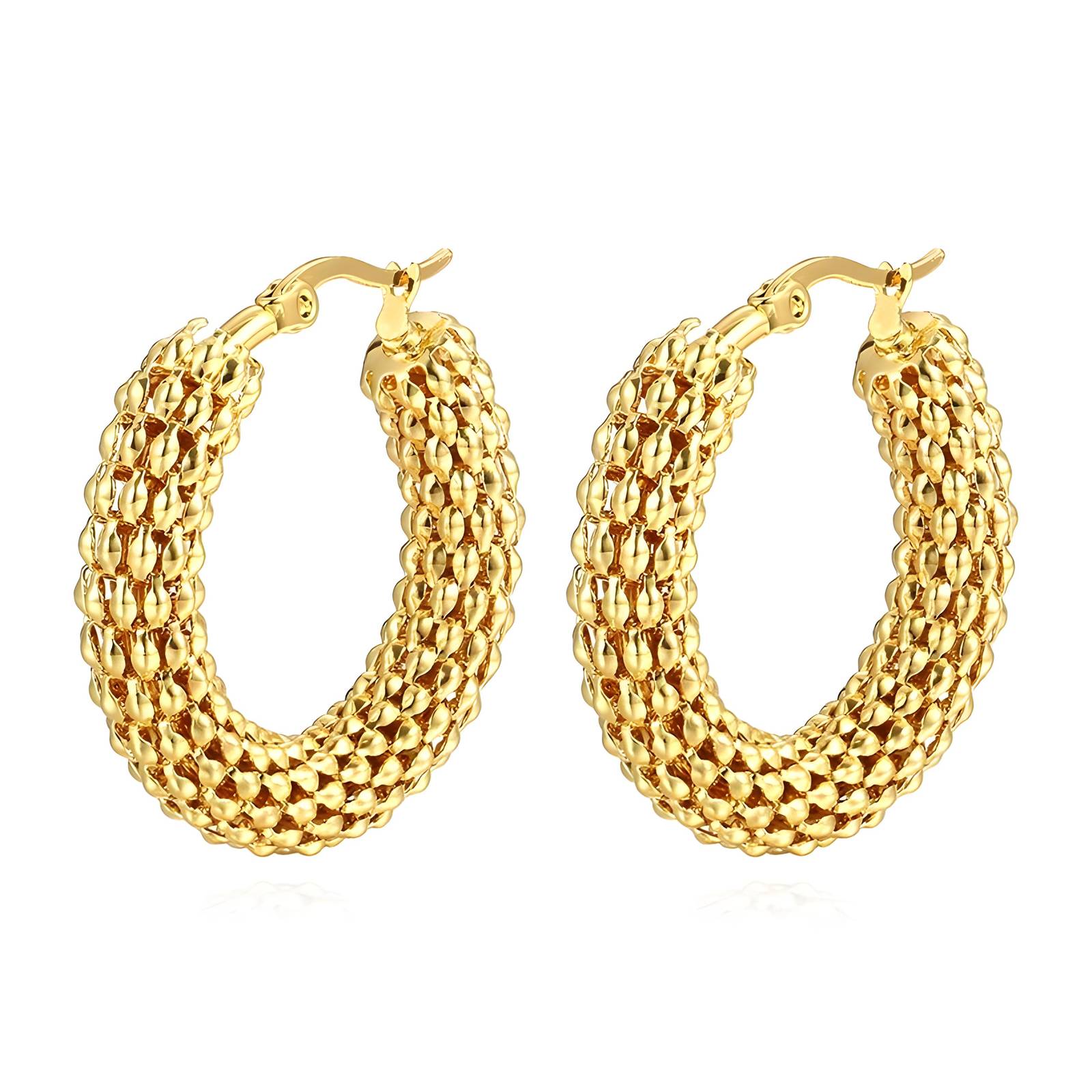 18K gold plated Stainless steel earrings, Intensity SKU #87250-0 ...