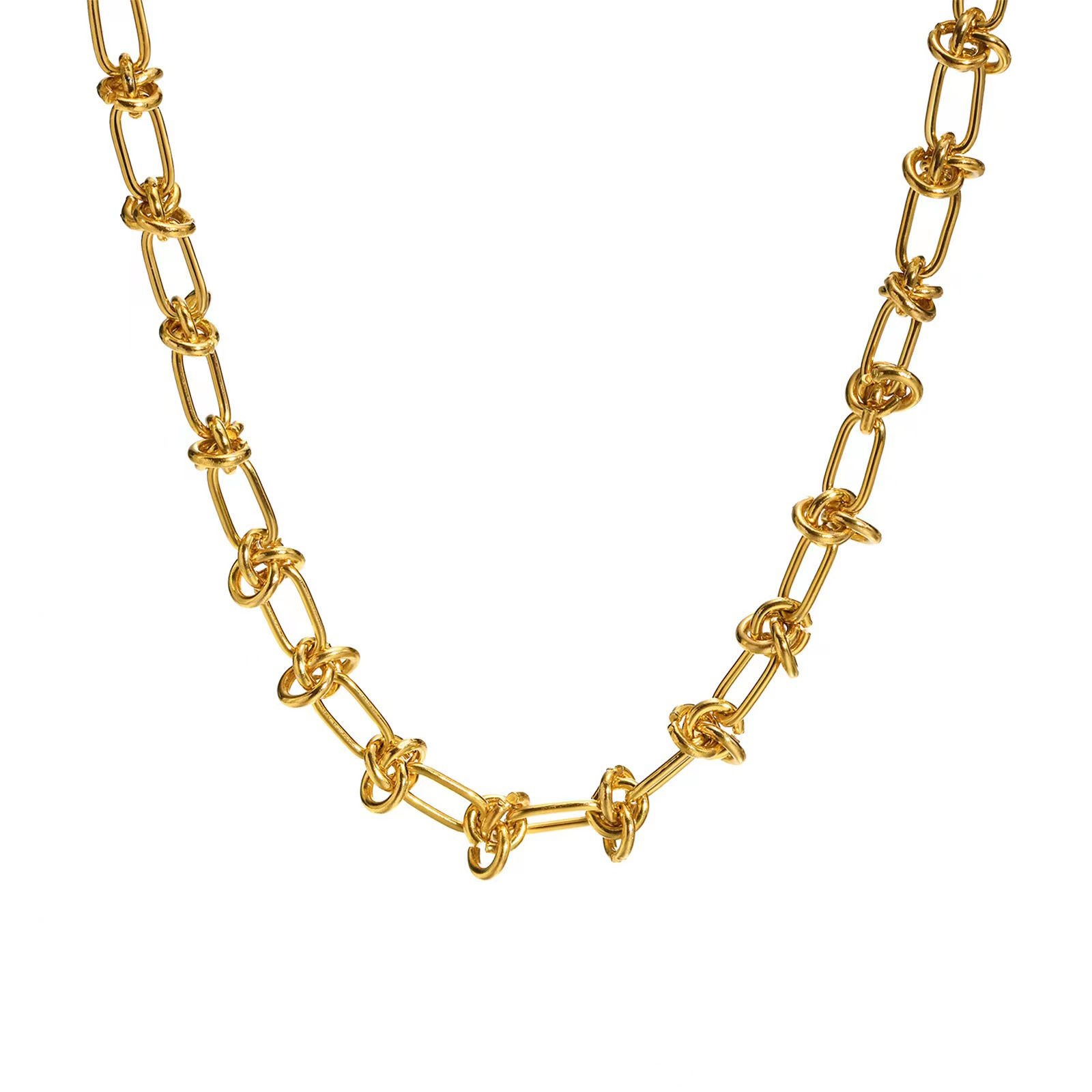 18K gold plated Stainless steel necklace, Intensity SKU #87381-0 ...