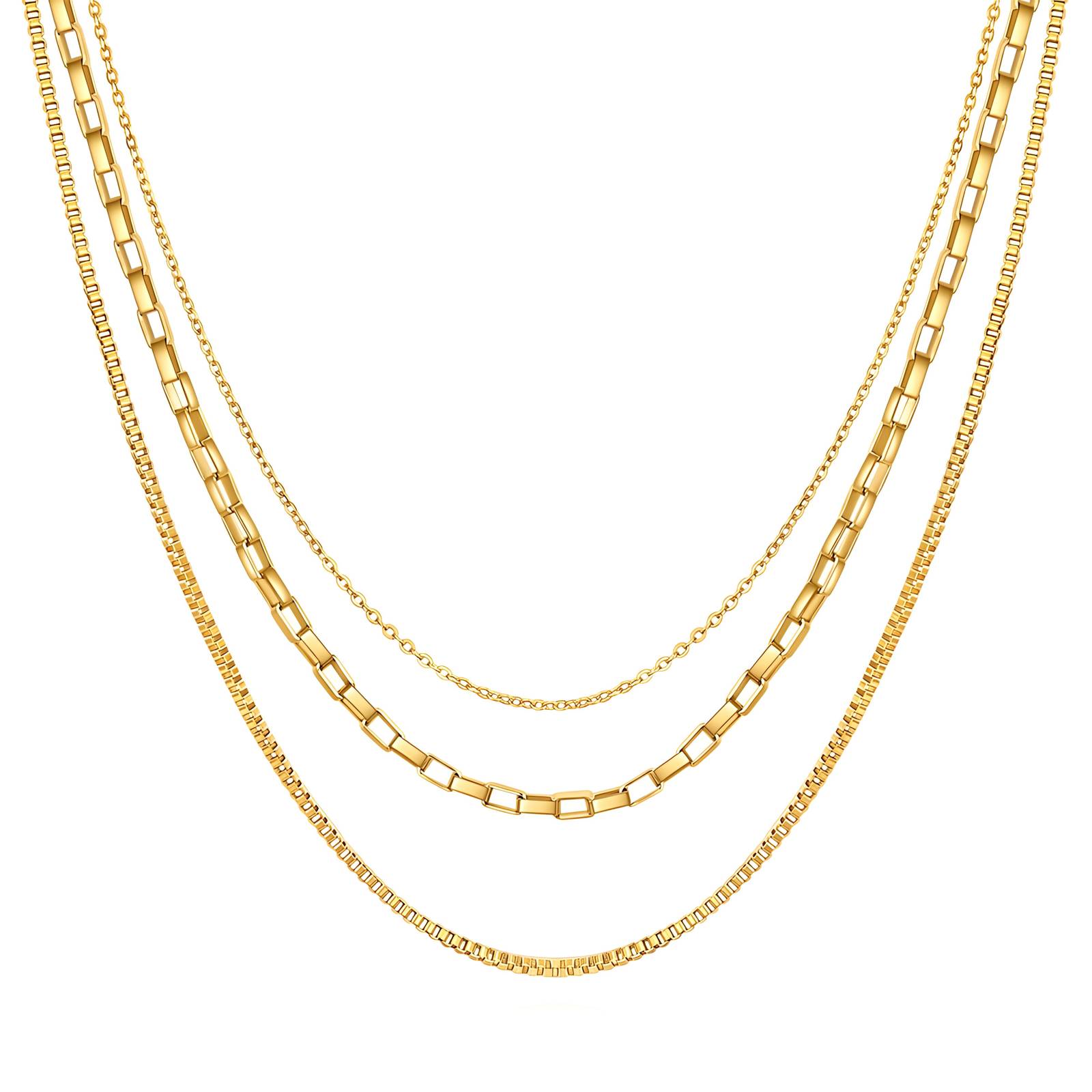 18K gold plated Stainless steel necklace, Intensity SKU #87452-0 ...