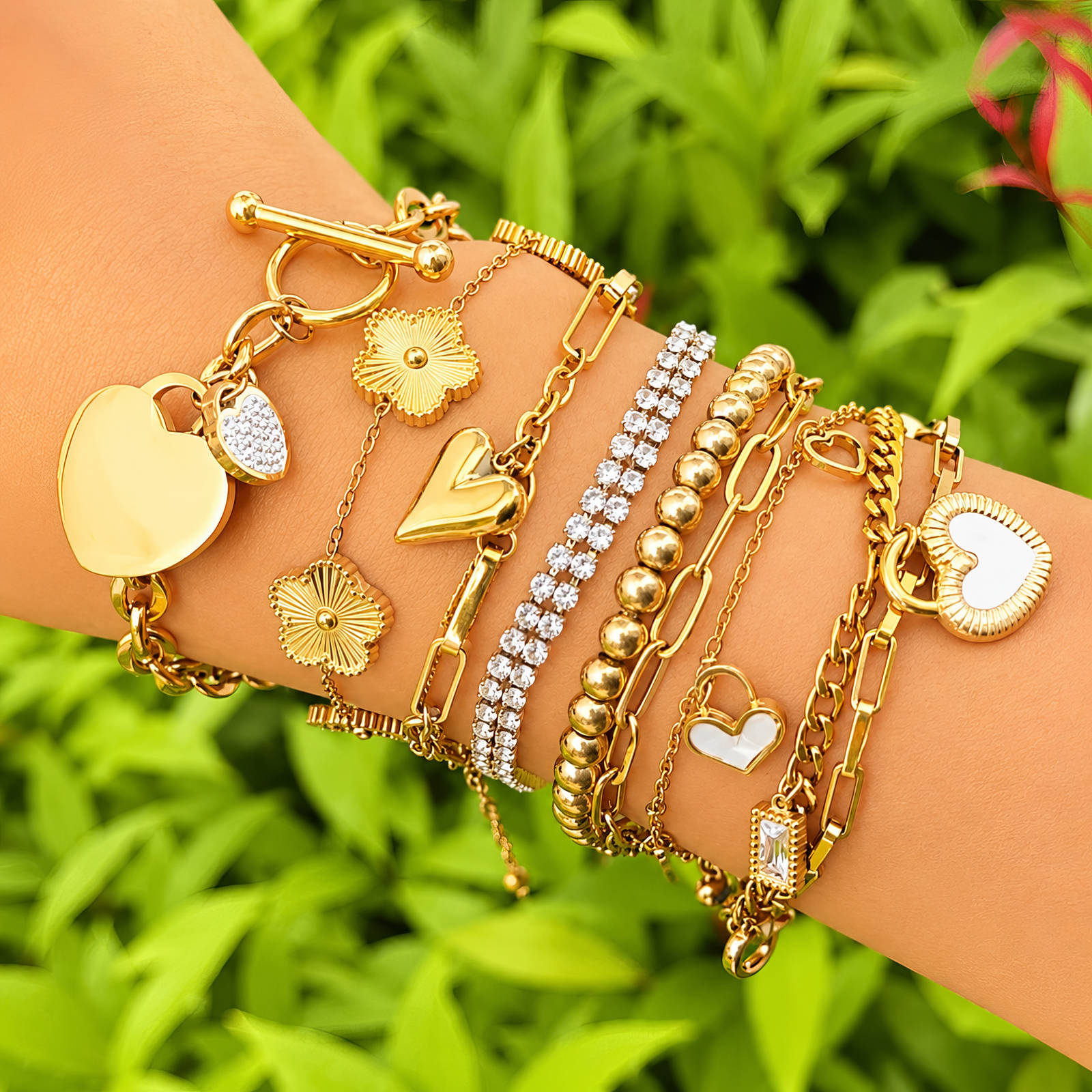 PVD Gold-Plated Stainless Steel Bracelet - Intensity