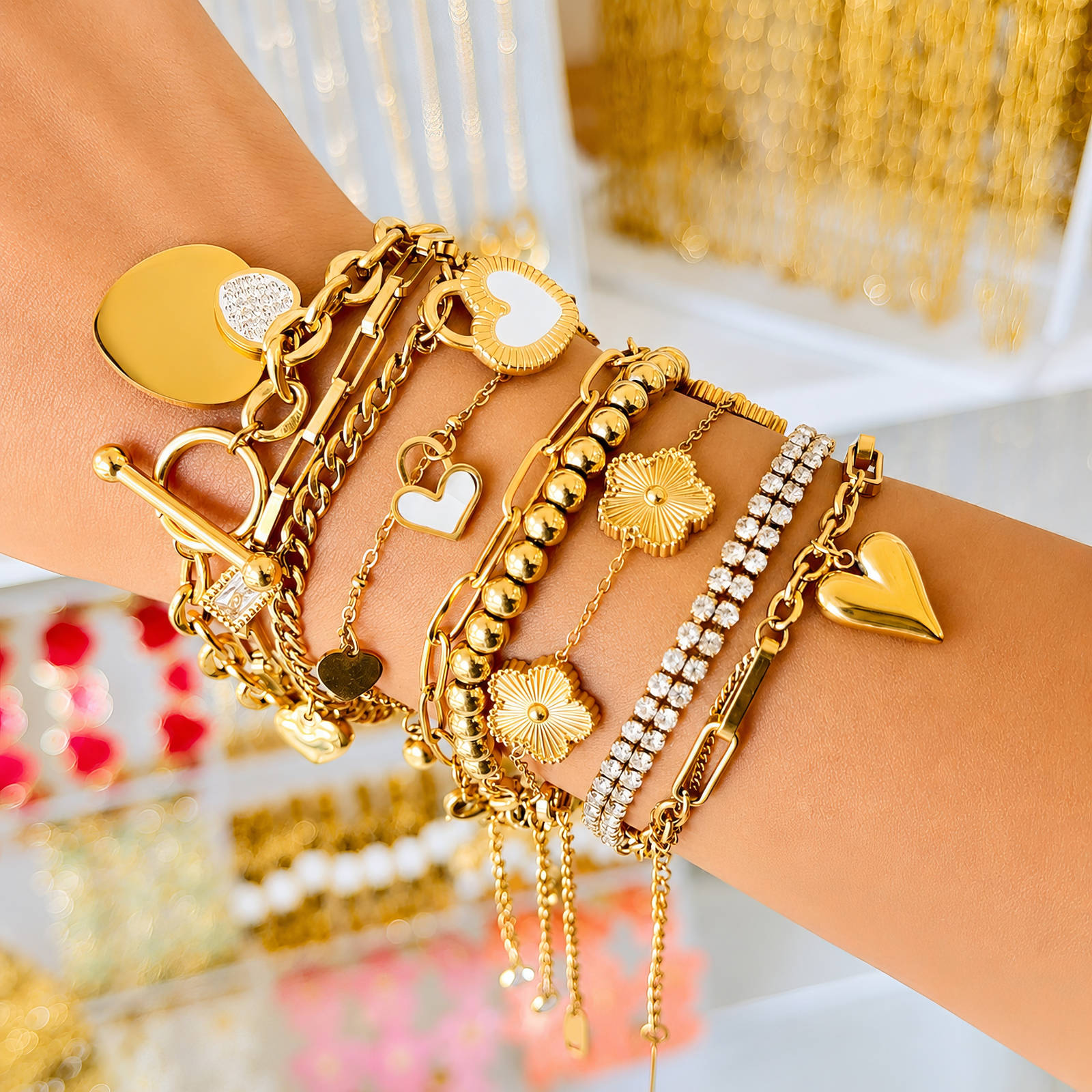 PVD Gold-Plated Stainless Steel Bracelet - Intensity