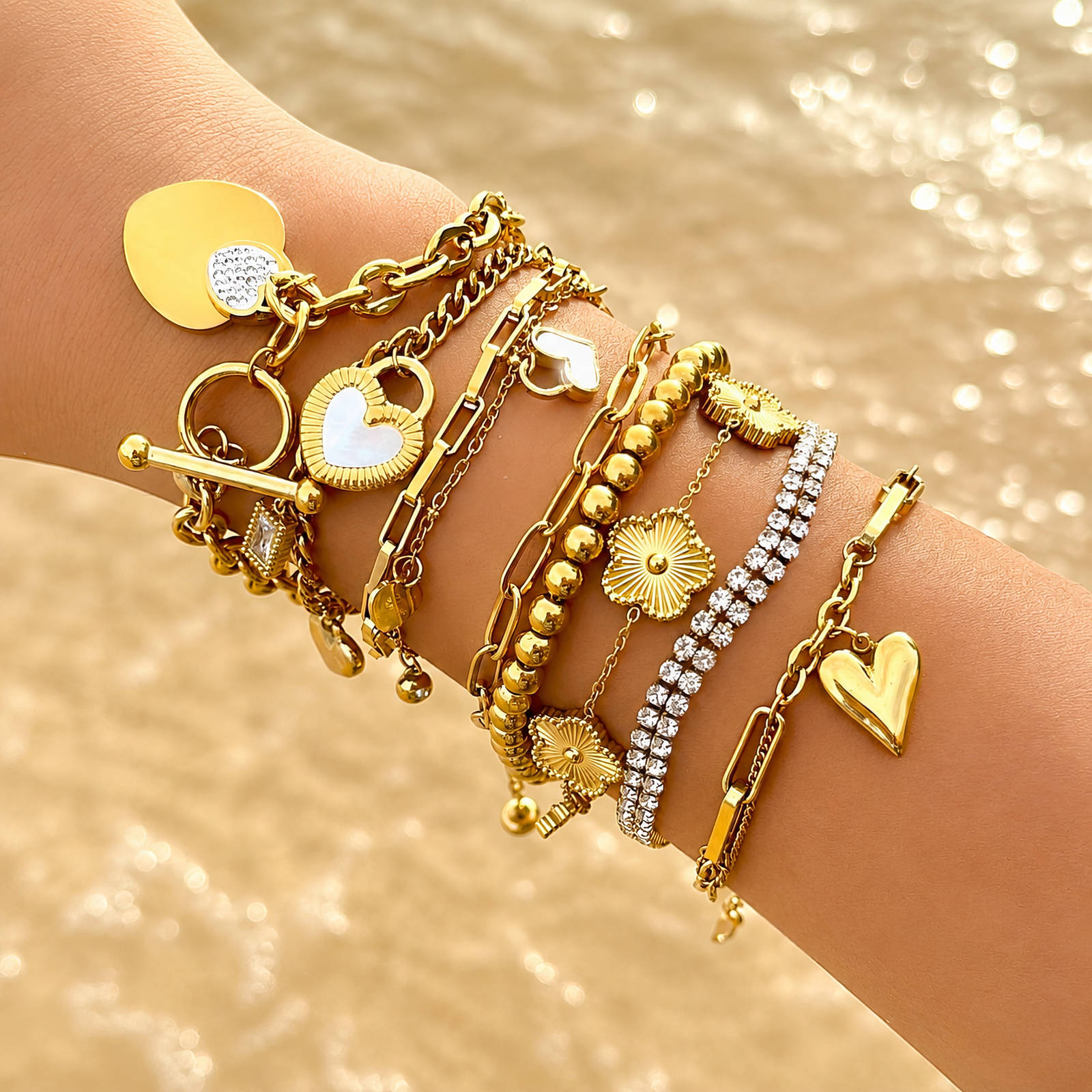PVD Gold-Plated Stainless Steel Bracelet - Intensity