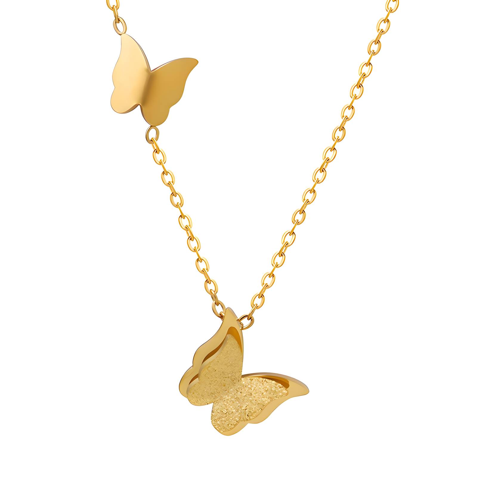 Iced Purple Butterfly Necklace - 15mm | Womens Necklaces | Shop Motif