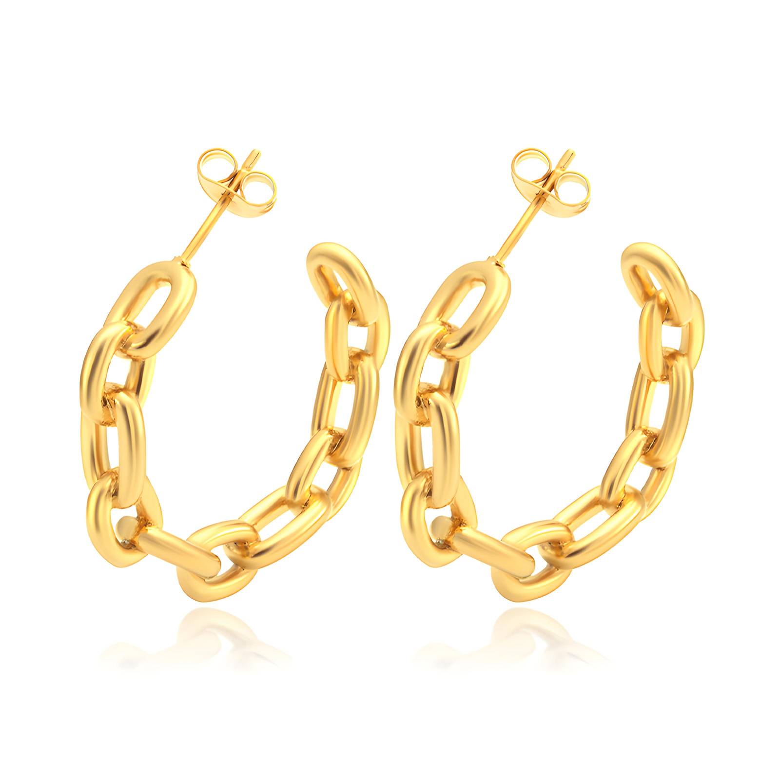 18K gold plated Stainless steel earrings, Intensity SKU #88013-0 ...