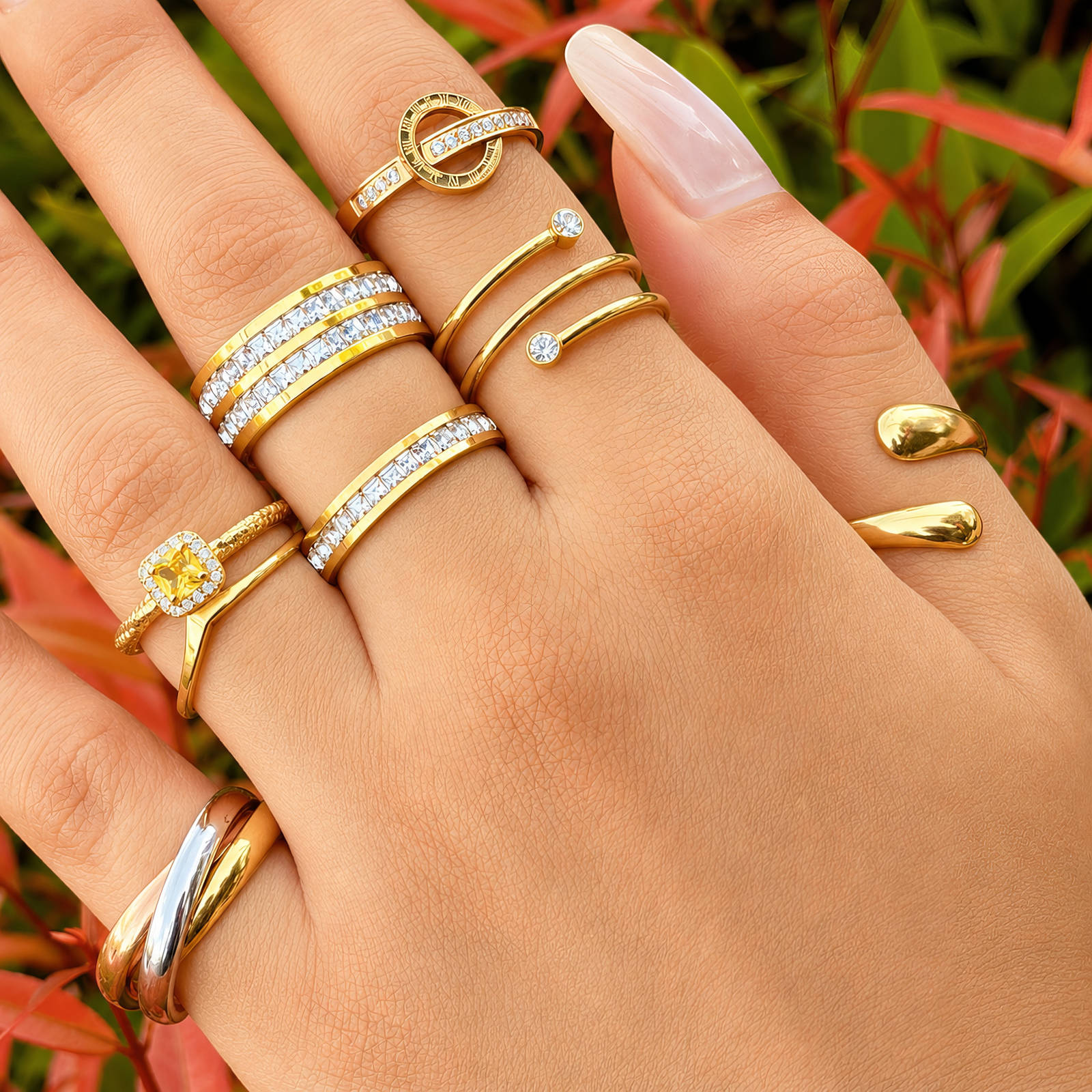 PVD Gold-Plated Stainless Steel Ring - Intensity