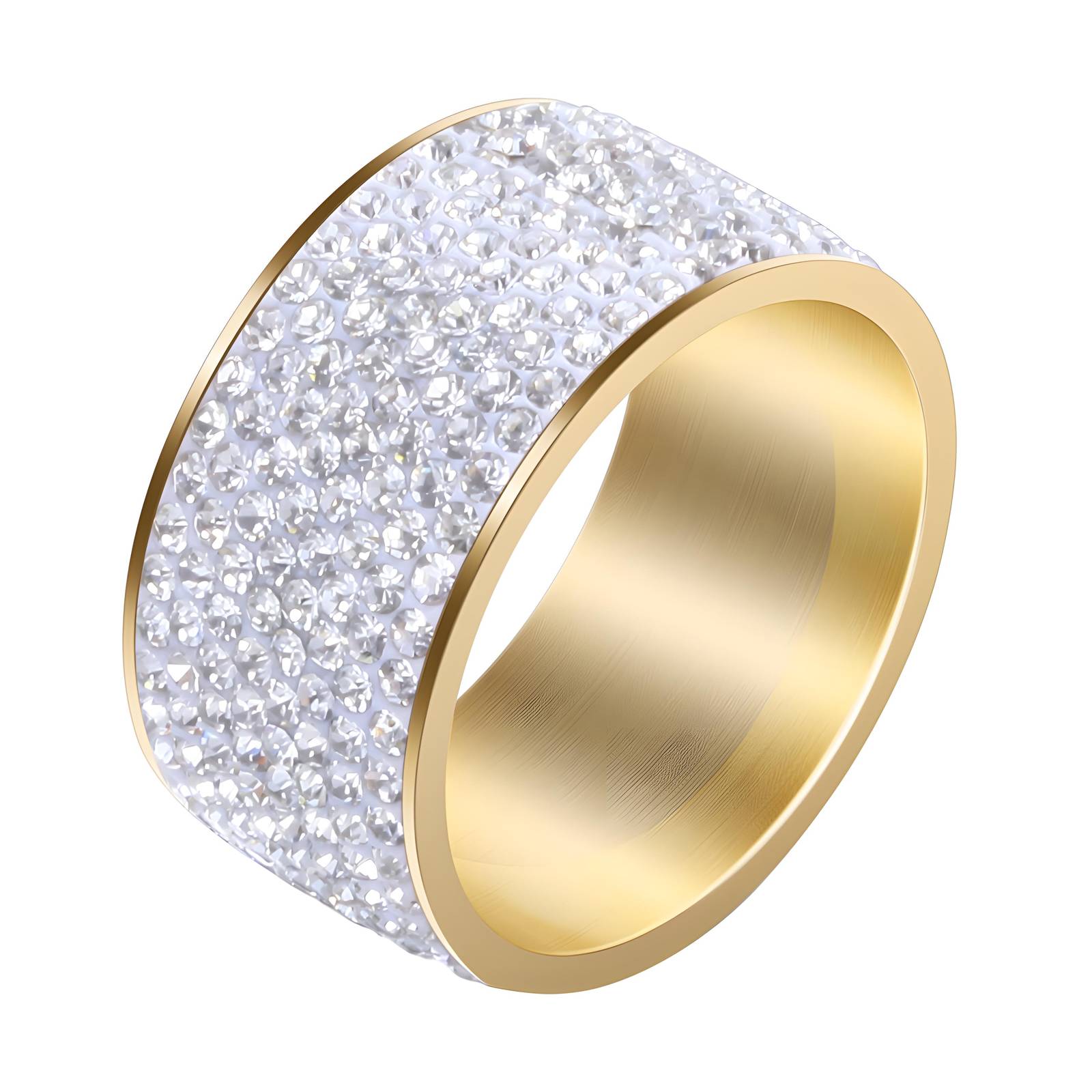 18K gold plated Stainless steel finger ring, Intensity SKU #88133-0 ...