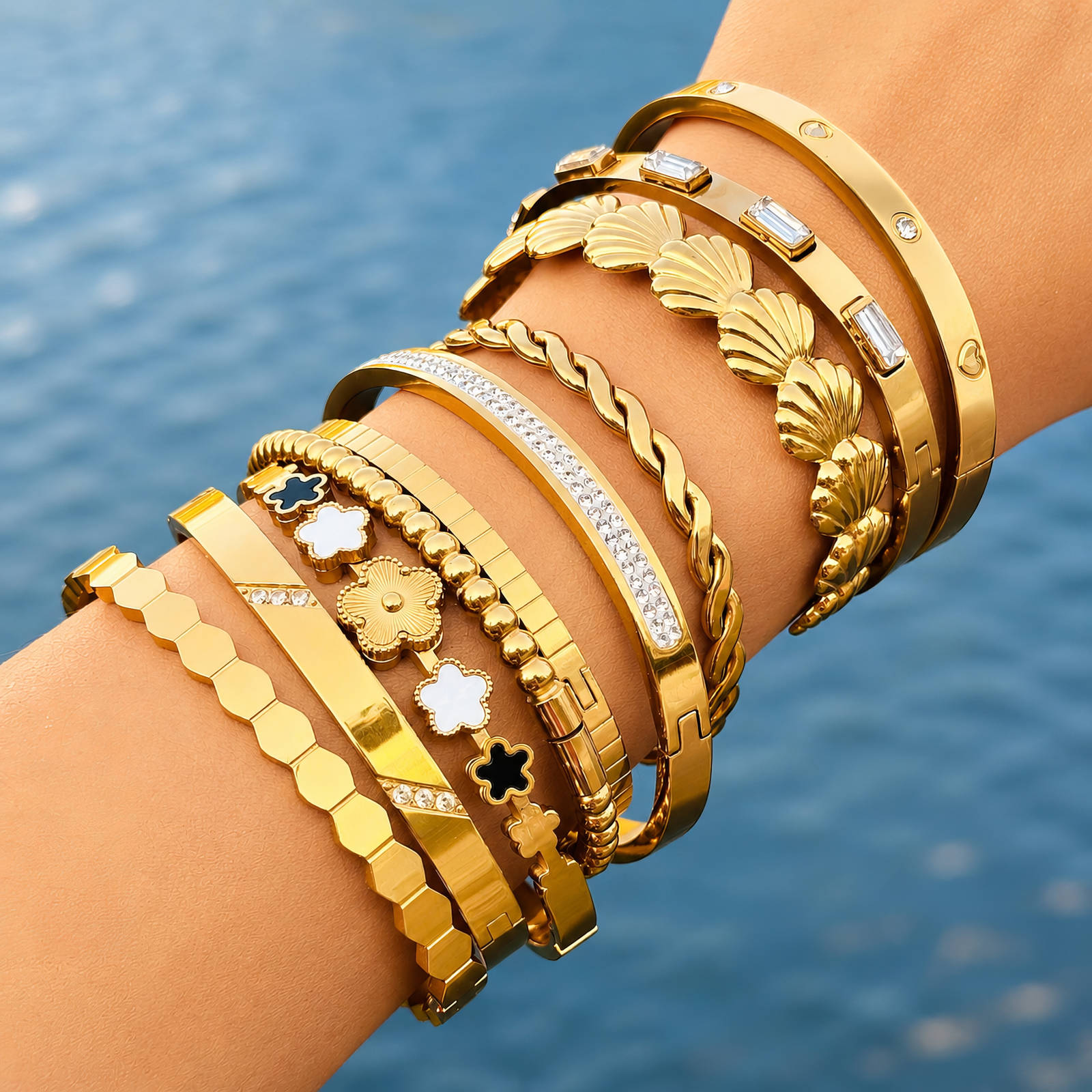 PVD Gold-Plated Stainless Steel Bracelet - Intensity