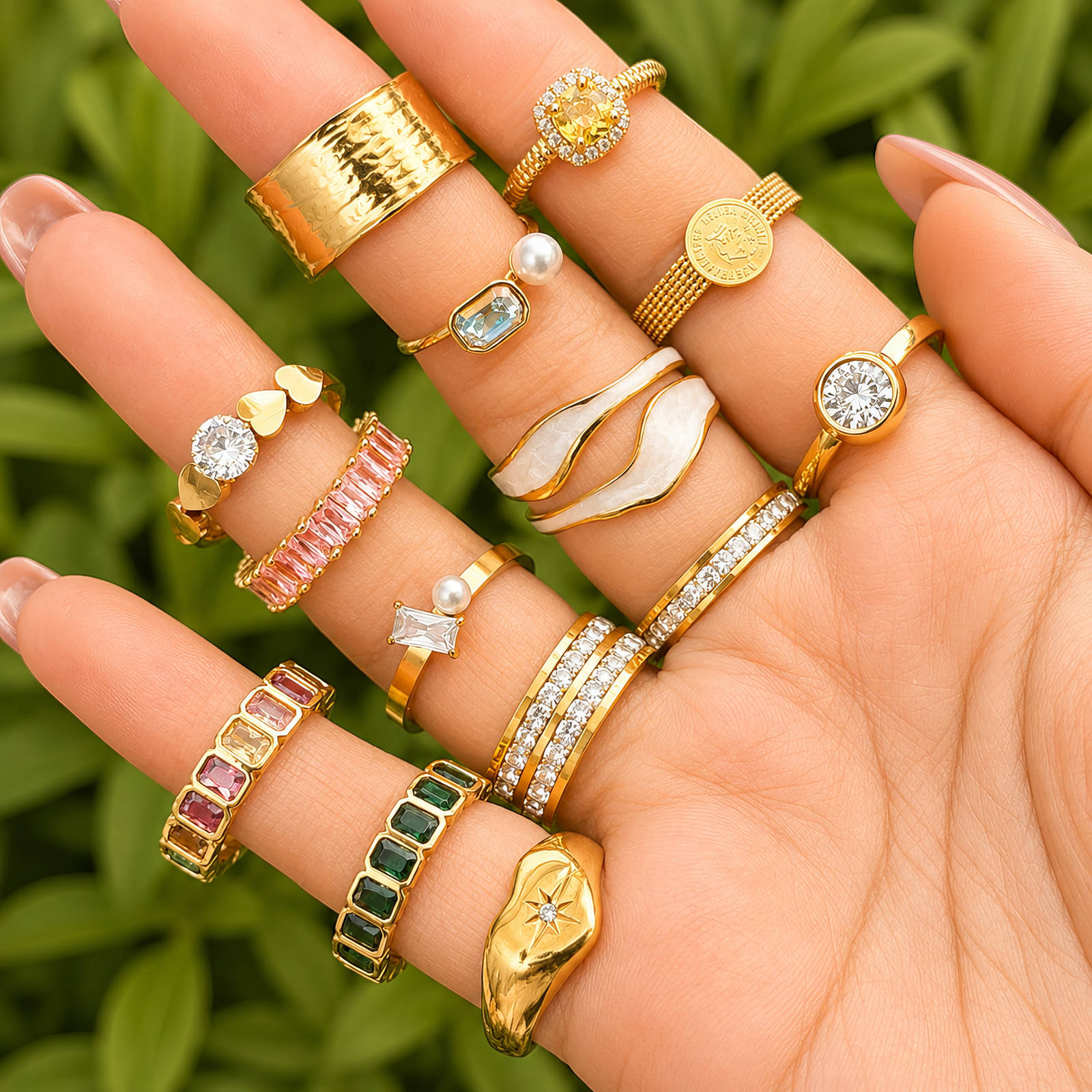PVD Gold-Plated Stainless Steel Ring - Intensity