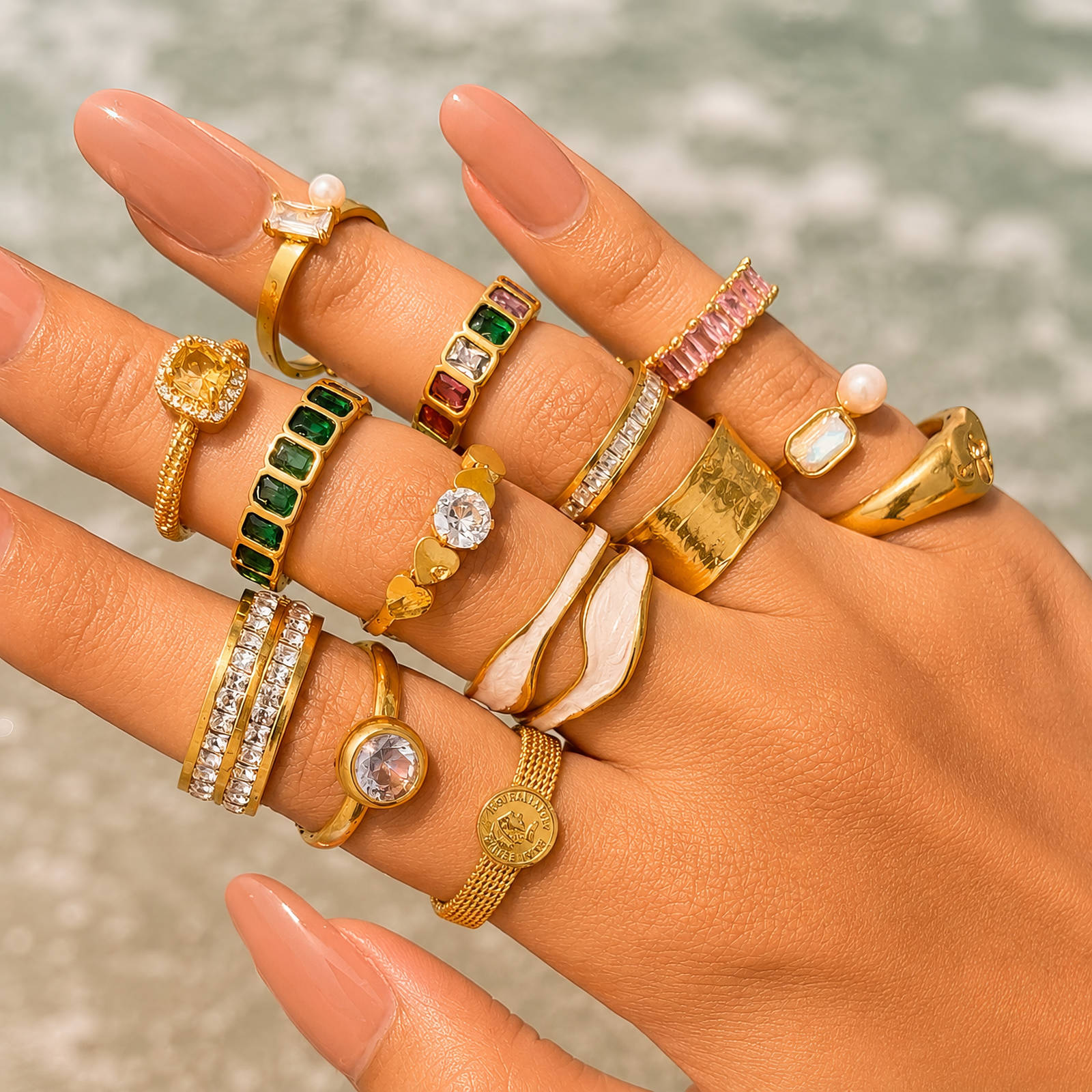 PVD Gold-Plated Stainless Steel Ring - Intensity