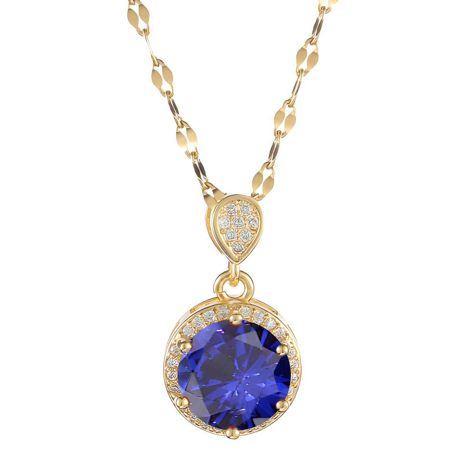 18K gold plated necklace, Intensity SKU #88923-0 wholesale supplier -Glozzo