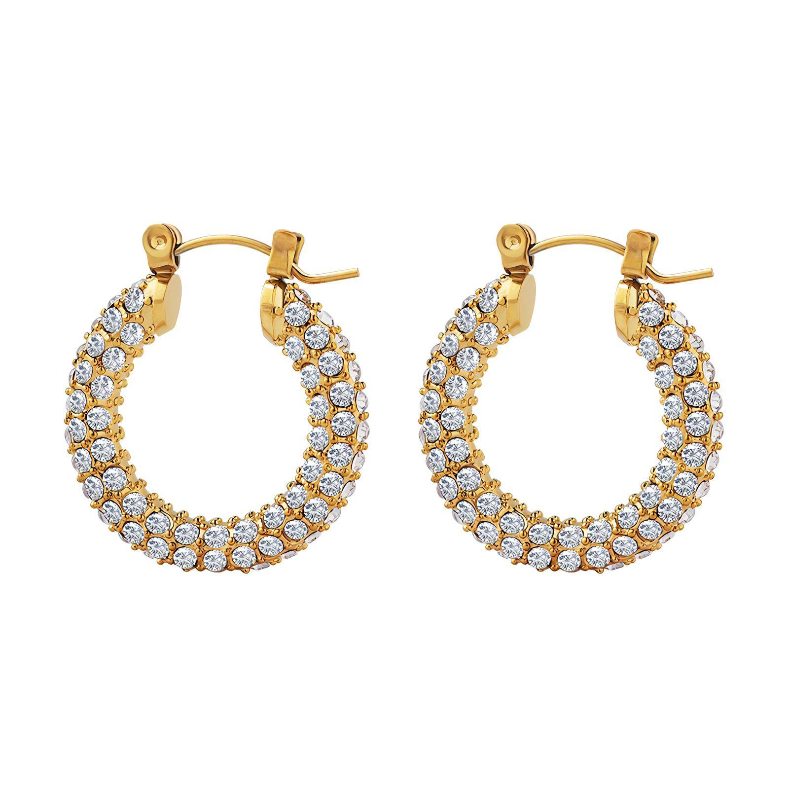 18K gold plated Stainless steel earrings, Intensity SKU #84885-4 ...