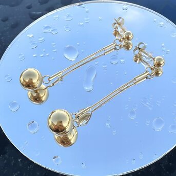 18K gold plated Stainless steel earrings, Intensity