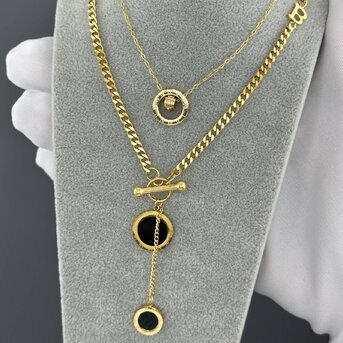 18K gold plated Stainless steel necklace, Intensity