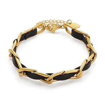 18K gold plated Stainless steel bracelet, Intensity