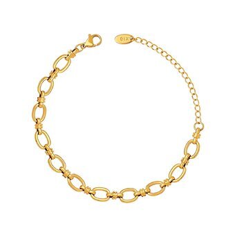 18K gold plated Stainless steel bracelet, Intensity SKU #86807-0 ...