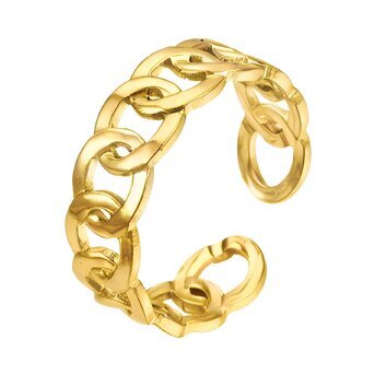 18K gold plated Stainless steel finger ring, Intensity