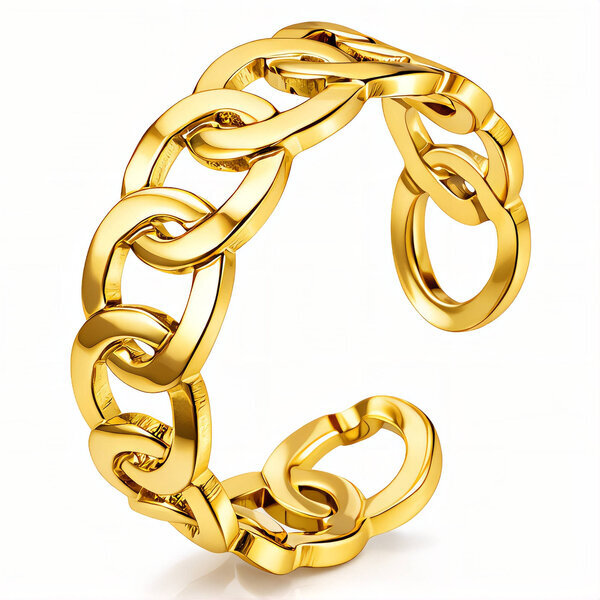 PVD Gold-Plated Stainless Steel Ring - Intensity