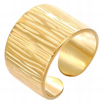 18K gold plated Stainless steel finger ring, Intensity