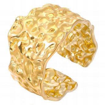 18K gold plated Stainless steel finger ring, Intensity