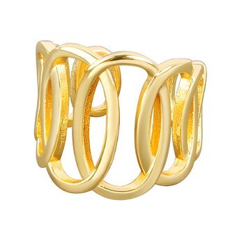 18K gold plated Stainless steel finger ring, Intensity