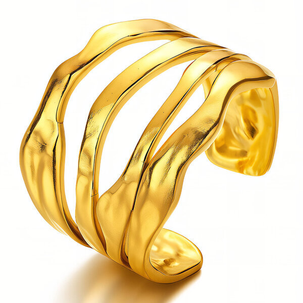 PVD Gold-Plated Stainless Steel Ring - Intensity