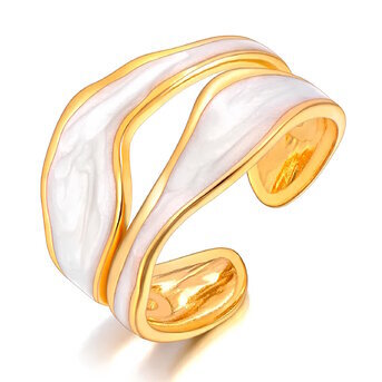 18K gold plated Stainless steel finger ring, Intensity