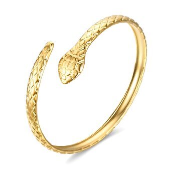 18K gold plated Stainless steel  "Snake" bracelet, Intensity