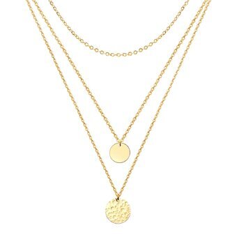 18K gold plated Stainless steel necklace, Intensity SKU #87135-0 ...