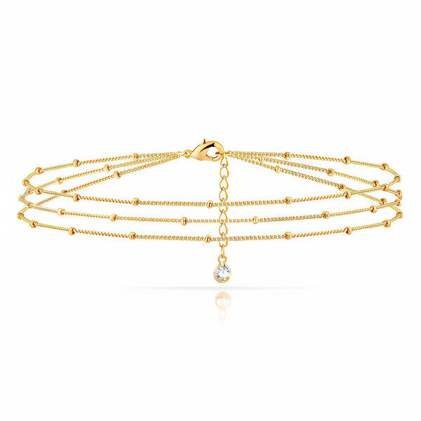 Bracelet, 18K Gold Plated Steel