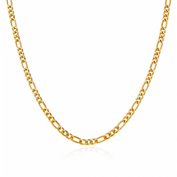 Necklace, 18K Gold Plated Steel