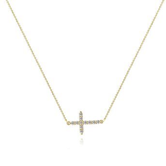 18K gold plated Stainless steel  "Crosses" necklace, Intensity