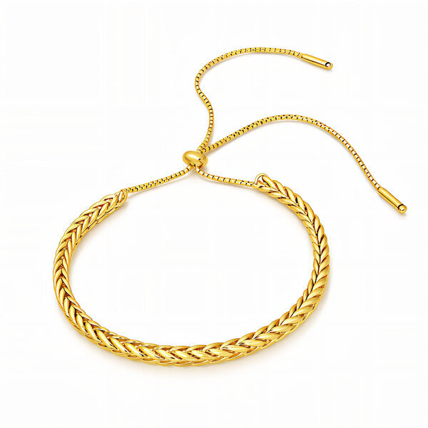 Bracelet, 18K Gold Plated Steel
