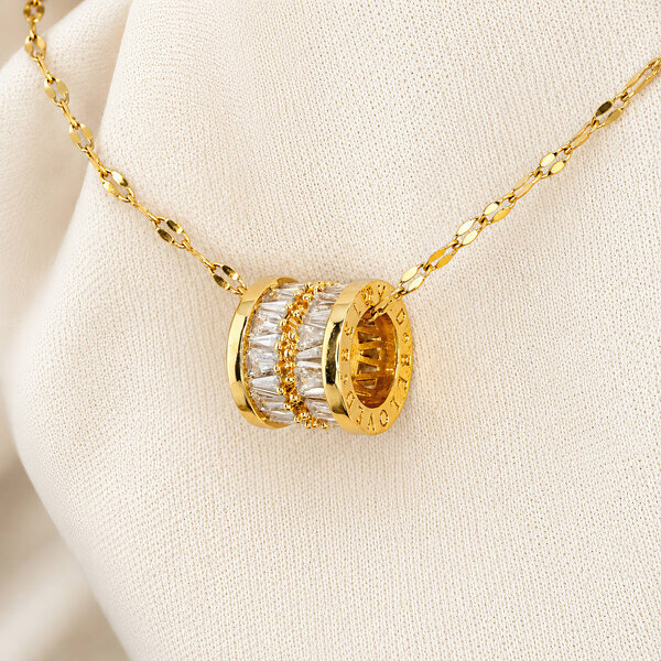 Necklace, 18K Gold Plated Steel