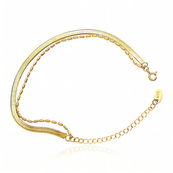 Anklet, 18K Gold Plated Steel