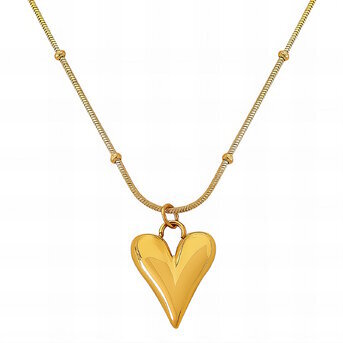 18K gold plated Stainless steel  "Hearts" necklace, Intensity