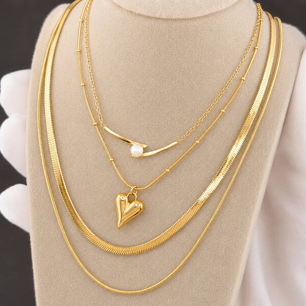 PVD Gold-Plated Stainless Steel Necklace - Intensity