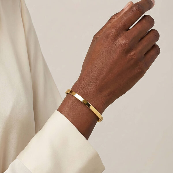 Bracelet, 18K Gold Plated Steel