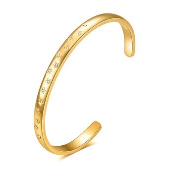18K gold plated Stainless steel  "Star" bracelet, Intensity