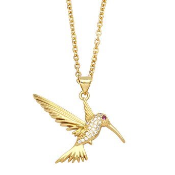 18K gold plated  "Bird" necklace, Intensity