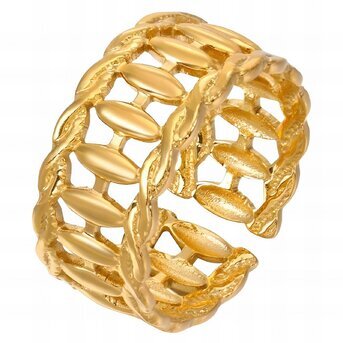 18K gold plated Stainless steel finger ring, Intensity